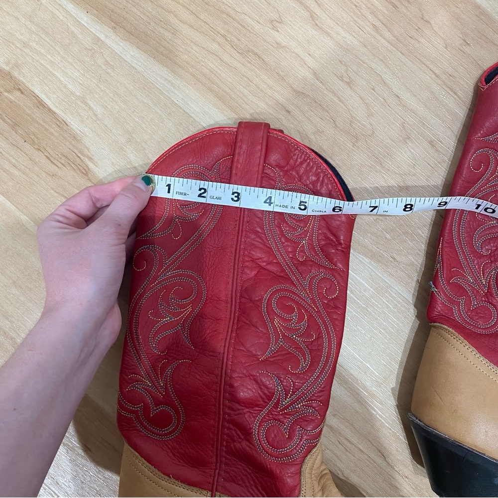 Vintage ACME Leather Cowgirl Boots (8) - Picture 6 of 8
